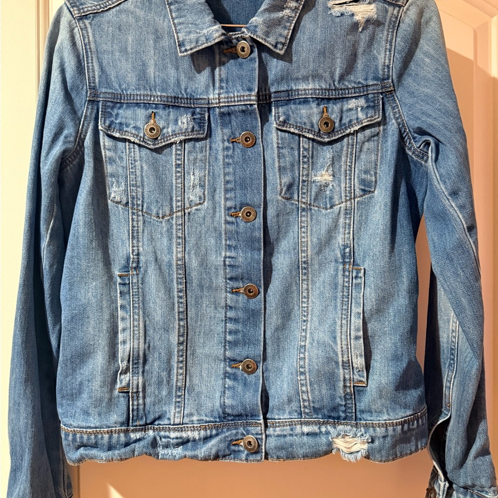 Articles Of Society Distressed Light Blue Jean Jacket